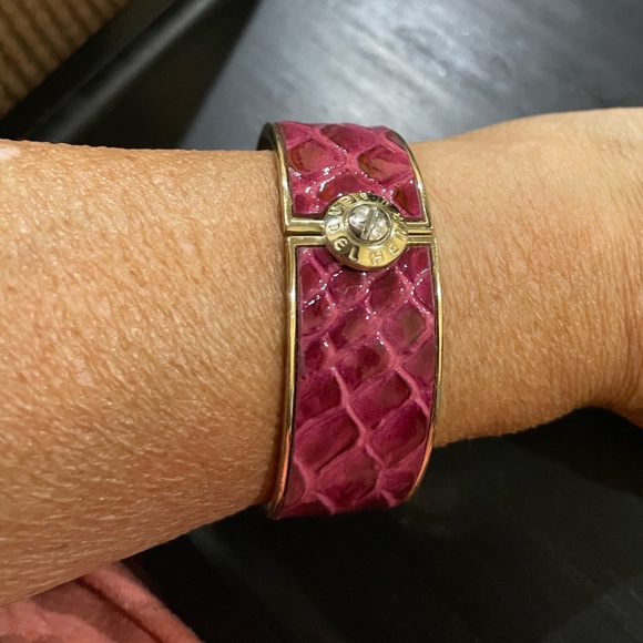 Well loved UC Gold and Pink HENRI BENDEL Designer Bracelet - Picture 2 of 7
